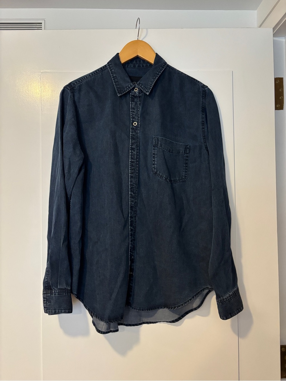 Dark Denim Button-Up Shirt